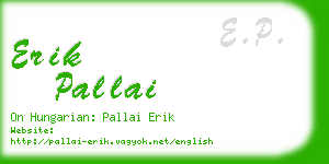 erik pallai business card